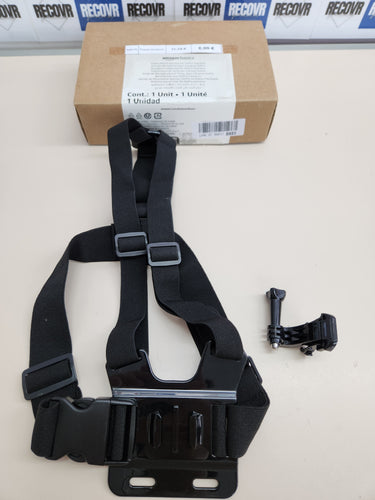 Arnés de Pecho Ajustable para GoPro y Cámaras de Acción, Ligero y Cómodo, Amazon Basics